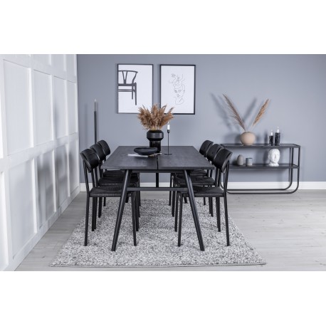 Spisebordssæt Sleek med Spisebordsstole Polly