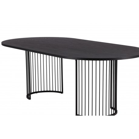 Hamneskar Ovalt spisebord 220 x 110 cm - Sort
