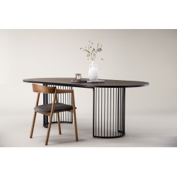 Hamneskar Ovalt spisebord 220 x 110 cm - Sort