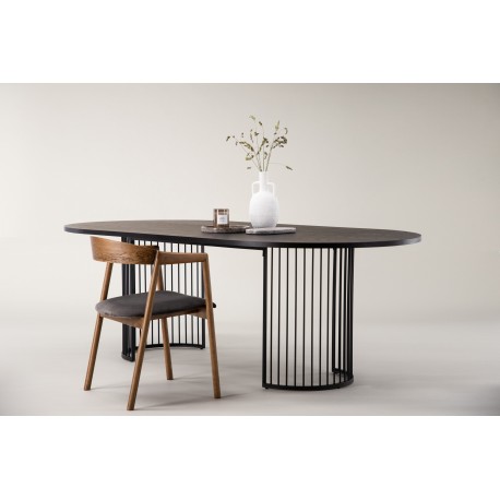 Hamneskar Ovalt spisebord 220 x 110 cm - Sort
