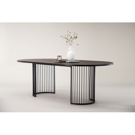 Hamneskar Ovalt spisebord 220 x 110 cm - Sort