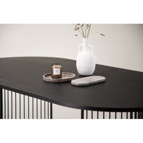 Hamneskar Ovalt spisebord 220 x 110 cm - Sort