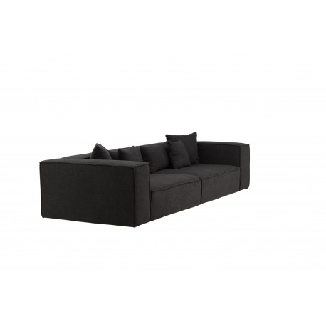 Gillholmen 3 personers Sofa - Sort og Mørkegrå