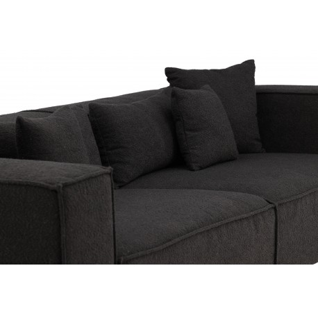 Gillholmen 3 personers Sofa - Sort og Mørkegrå
