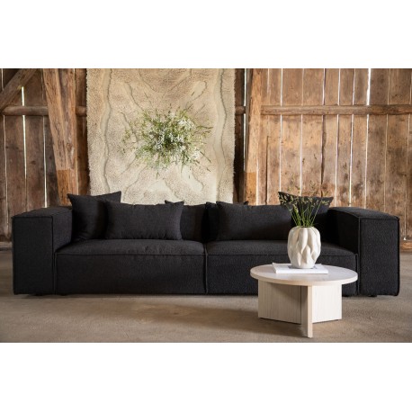 Gillholmen 3 personers Sofa - Sort og Mørkegrå
