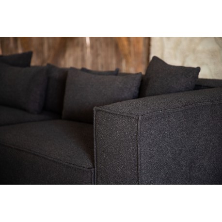 Gillholmen 3 personers Sofa - Sort og Mørkegrå
