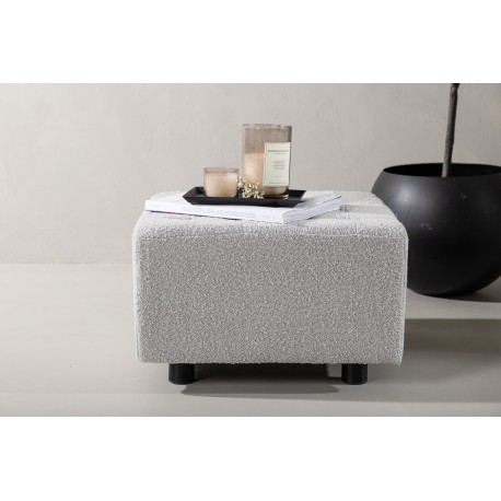 Bowie Pouf - Sort og Lysegrå