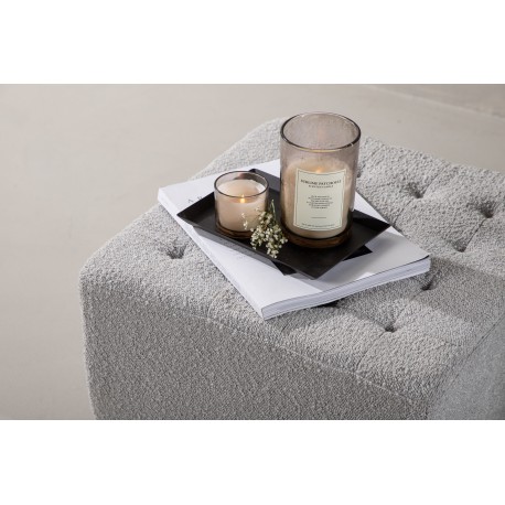 Bowie Pouf - Sort og Lysegrå