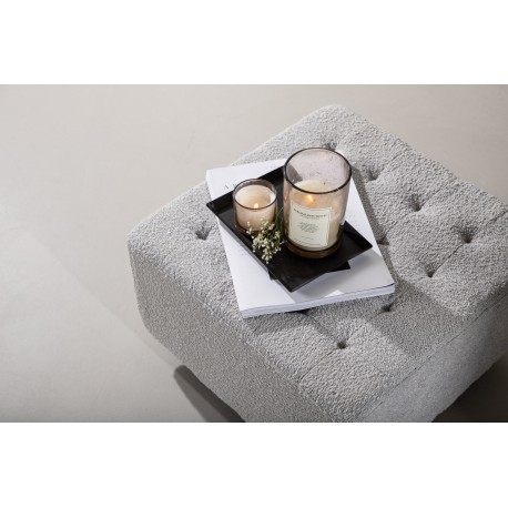 Bowie Pouf - Sort og Lysegrå