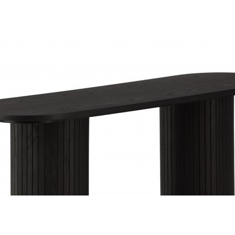 Bianca konsolbord oval - sort 130 x 40