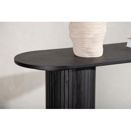 Bianca konsolbord oval - sort 130 x 40