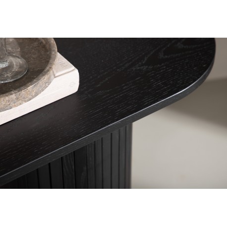Bianca konsolbord oval - sort 130 x 40