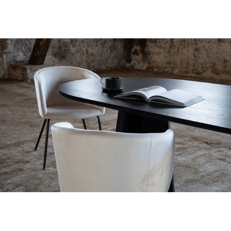Bootcut Oval Ovalt spisebord - Sort