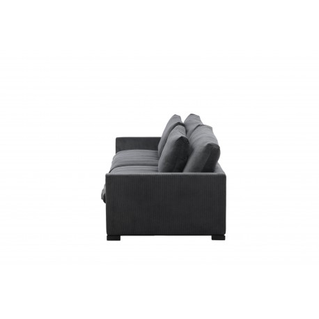 Durham 3 personers Sofa - Sort og Mørkegrå