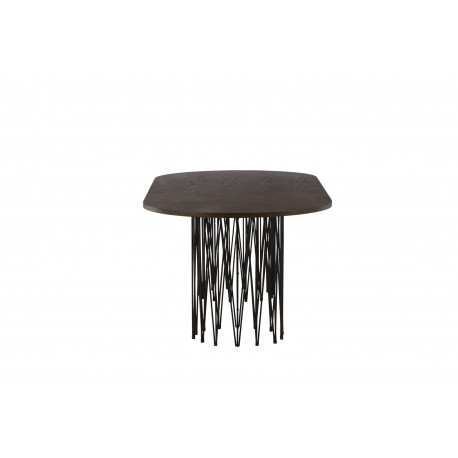 Stone oval Ovalt spisebord - Sort og Mocca