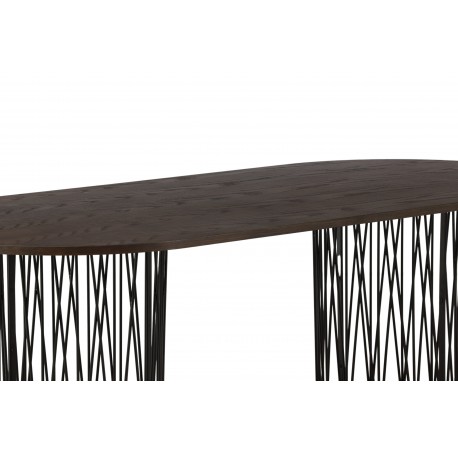 Stone oval Ovalt spisebord - Sort og Mocca