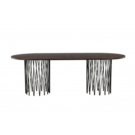 Stone oval Ovalt spisebord - Sort og Mocca