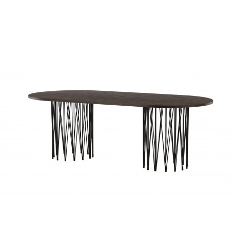 Stone oval Ovalt spisebord - Sort og Mocca