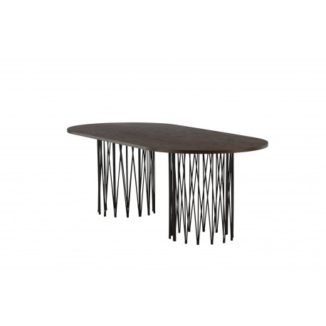 Stone oval Ovalt spisebord - Sort og Mocca