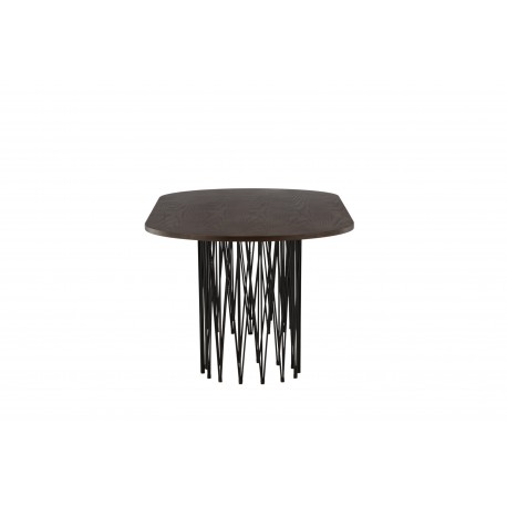 Stone oval Ovalt spisebord - Sort og Mocca