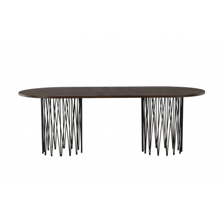 Stone oval Ovalt spisebord - Sort og Mocca