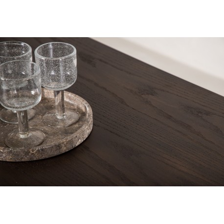 Stone oval Ovalt spisebord - Sort og Mocca