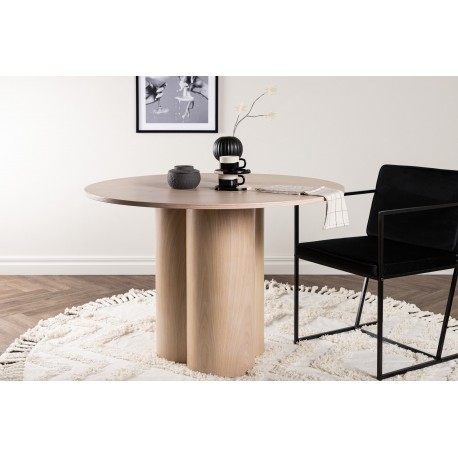 Olivia Rundt spisebord - Hvidpudset