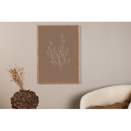 Tegnet Blad Plakat - Brun