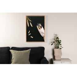 Blomster på bordet Plakat - Beige og Sort