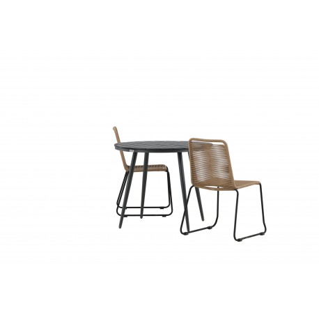 Break Rundt Loungesæt - Havemøbelsæt - Beige,Sort