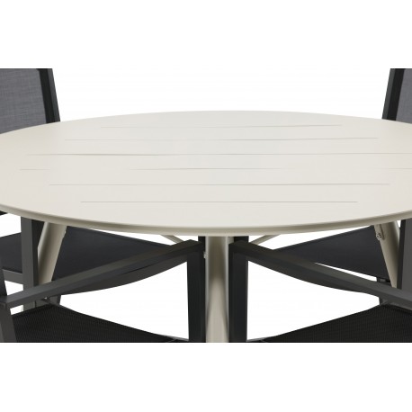 Lina Rund Loungesæt - Havemøbelsæt - Beige,Sort