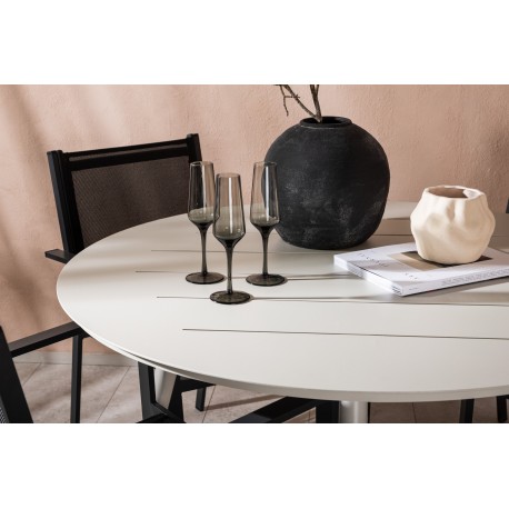 Lina Rund Loungesæt - Havemøbelsæt - Beige,Sort