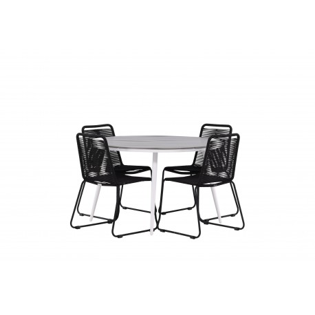 Break Rundt Loungesæt - Havemøbelsæt - Grå,Hvid