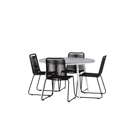 Break Rundt Loungesæt - Havemøbelsæt - Grå,Hvid