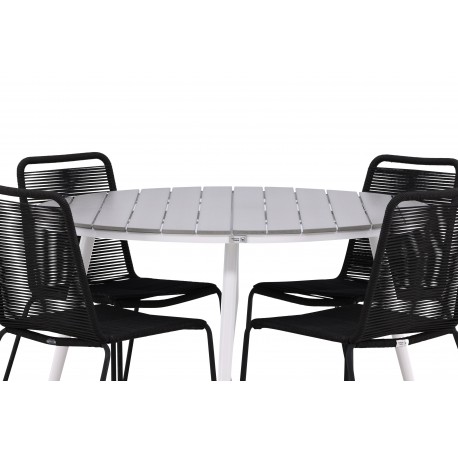 Break Rundt Loungesæt - Havemøbelsæt - Grå,Hvid