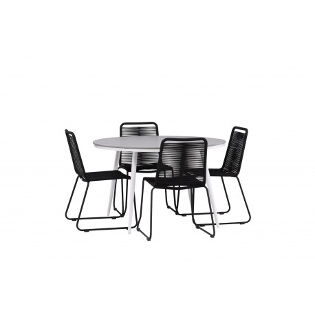 Break Rundt Loungesæt - Havemøbelsæt - Grå,Hvid