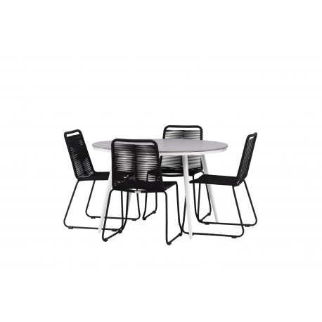 Break Rundt Loungesæt - Havemøbelsæt - Grå,Hvid