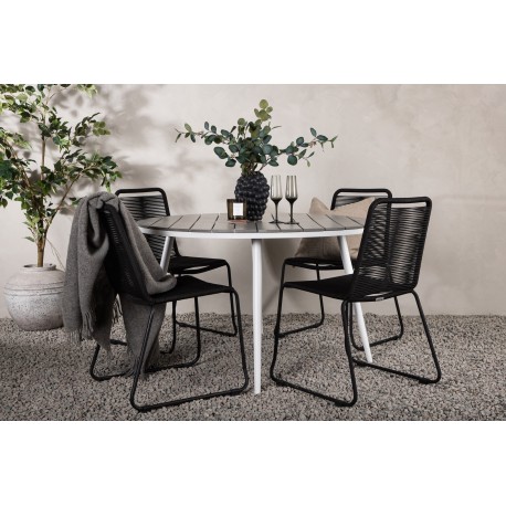 Break Rundt Loungesæt - Havemøbelsæt - Grå,Hvid