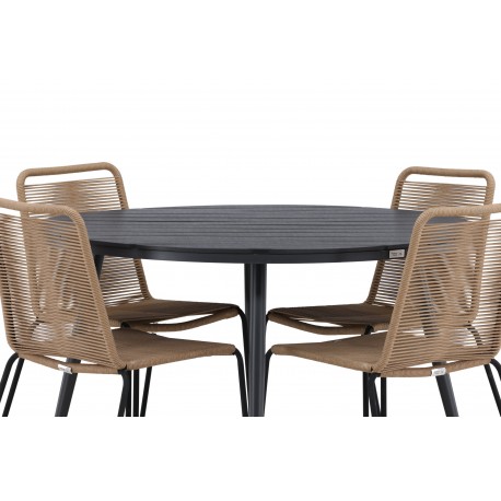 Break Rund Loungesæt - Havemøbelsæt - Sort,Latte