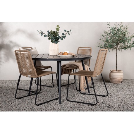 Break Rund Loungesæt - Havemøbelsæt - Sort,Latte