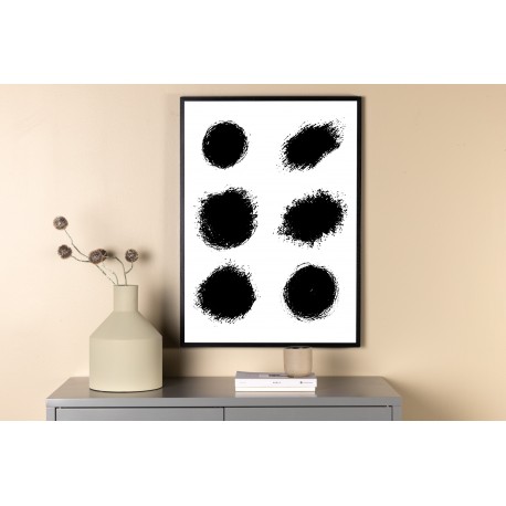 Dots Plakat - Hvid
