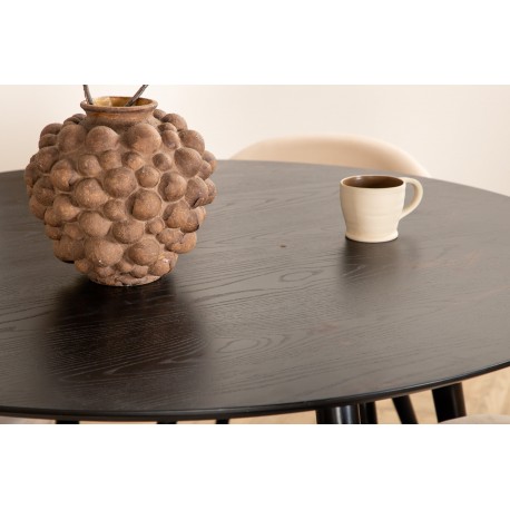 Dipp Rundt Spisebordssæt - Beige og Sort