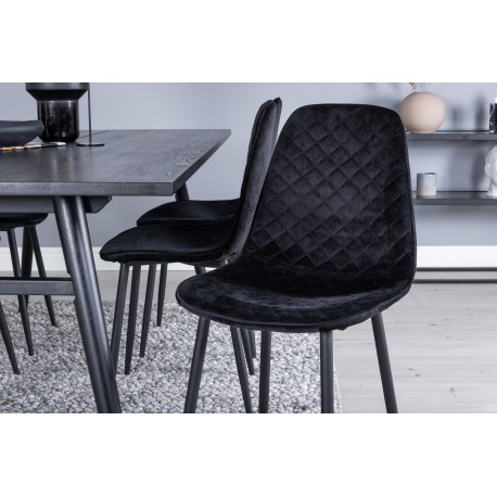 Elegant Spisebordssæt - Sort