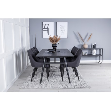 Elegant t Spisebordssæt - Sort