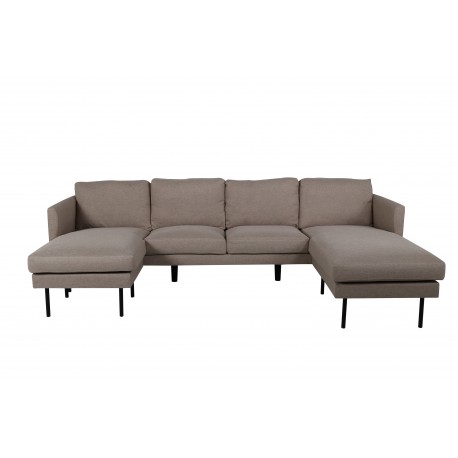Zoom U-Sofa -Brun