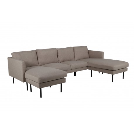 Zoom U-Sofa -Brun