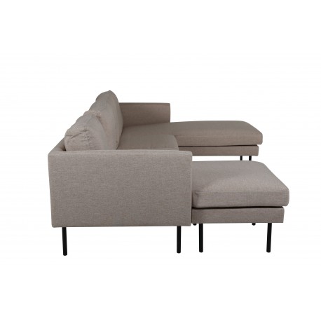 Zoom U-Sofa -Brun