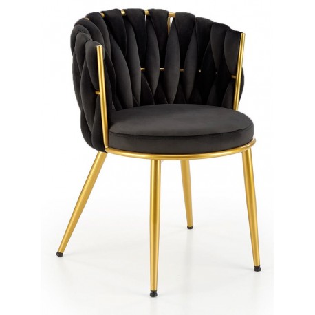 K517 Spisebordsstol - Sort Velour