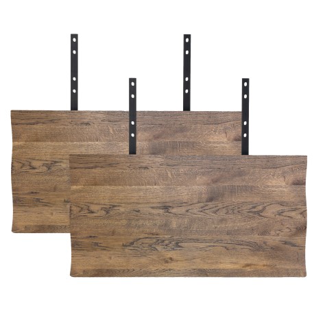 Toulon Spisebord - Spisebord i smoked olieret eg med bølget kant - forberedt tillægsplader 240x95xh76x4 cm