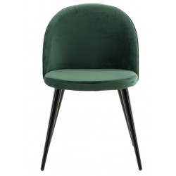 Velvet Spisebordsstol - Grøn Velour